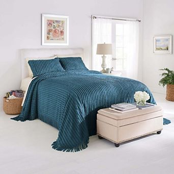 BrylaneHome Chenille 100% Cotton Bedspread