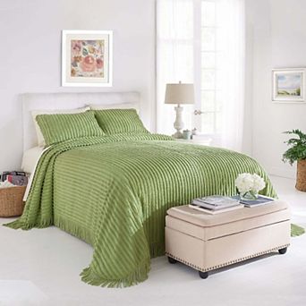 BrylaneHome Chenille 100% Cotton Bedspread