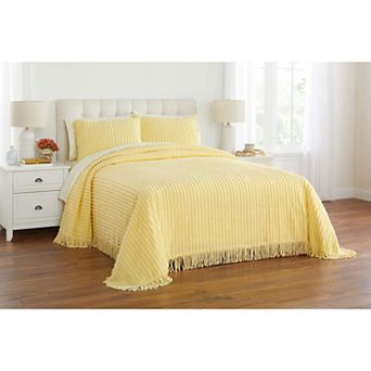 BrylaneHome Chenille 100% Cotton Bedspread