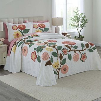 BrylaneHome Bloom Chenille Bedspread