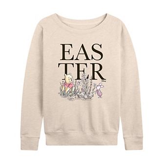 Disney's Winnie The Pooh Women's Easter French Terry Long Sleeve Tee