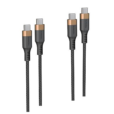 Duracell 2 pack USB-C to USB-C 5 ft. Cable Set