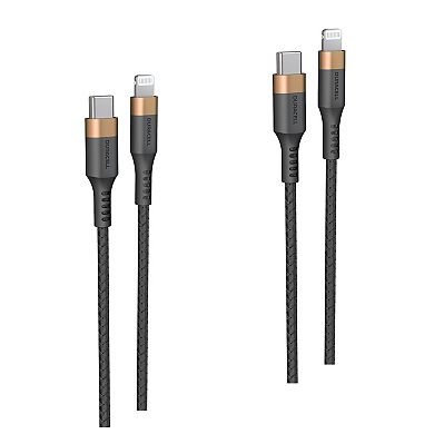 Duracell 2 pack USB-C to Lightning 5 ft. Cable Set