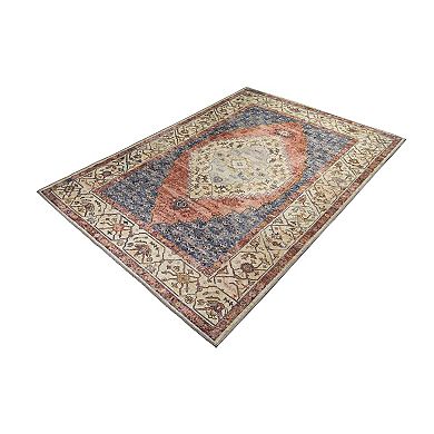 L'Baiet Rachel Multicolor Traditional Washable Area or Throw Rug