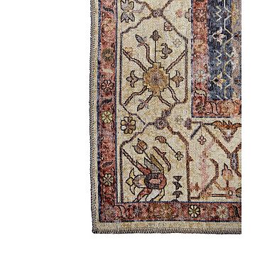 L'Baiet Rachel Multicolor Traditional Washable Area or Throw Rug