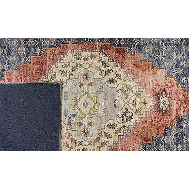 L'Baiet Rachel Multicolor Traditional Washable Area or Throw Rug