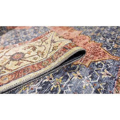 L'Baiet Rachel Multicolor Traditional Washable Area or Throw Rug