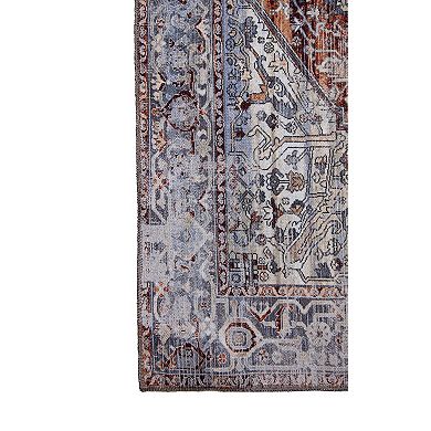 L'Baiet Sasha Coral Distressed Washable Area or Throw Rug