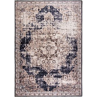 L'Baiet Cameron Ivory Distressed Washable Area or Throw Rug