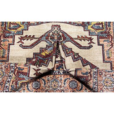 L'Baiet Jessie Brick Red Traditional Washable Area or Throw Rug