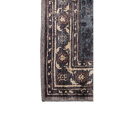 L'Baiet Irene Multicolor Distressed Washable Area or Throw Rug
