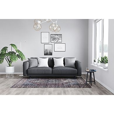 L'Baiet Irene Multicolor Distressed Washable Area or Throw Rug