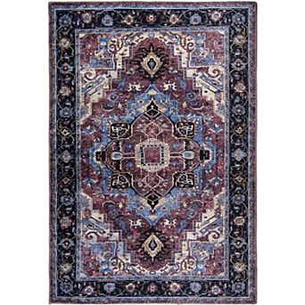 L'Baiet Tess Multicolor Traditional Washable Area or Throw Rug