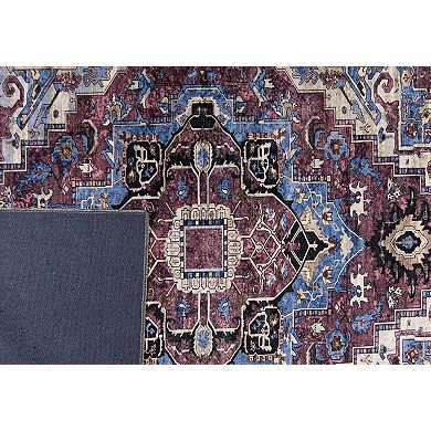 L'Baiet Tess Multicolor Traditional Washable Area or Throw Rug