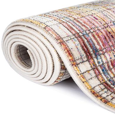 Unique Loom Gingham Deepa Throw Rug