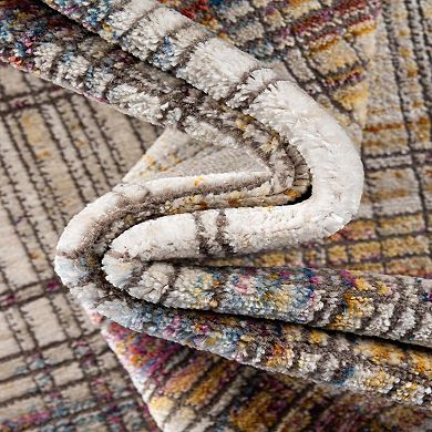 Unique Loom Gingham Deepa Throw Rug