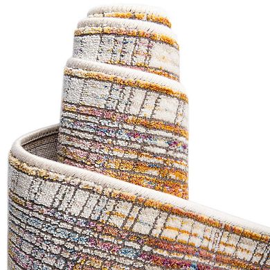 Unique Loom Gingham Deepa Throw Rug