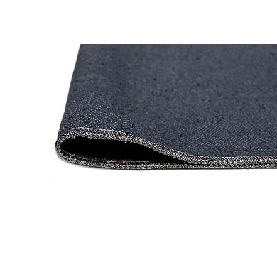 L'Baiet Amelie Blue Distressed Washable Area or Throw Rug