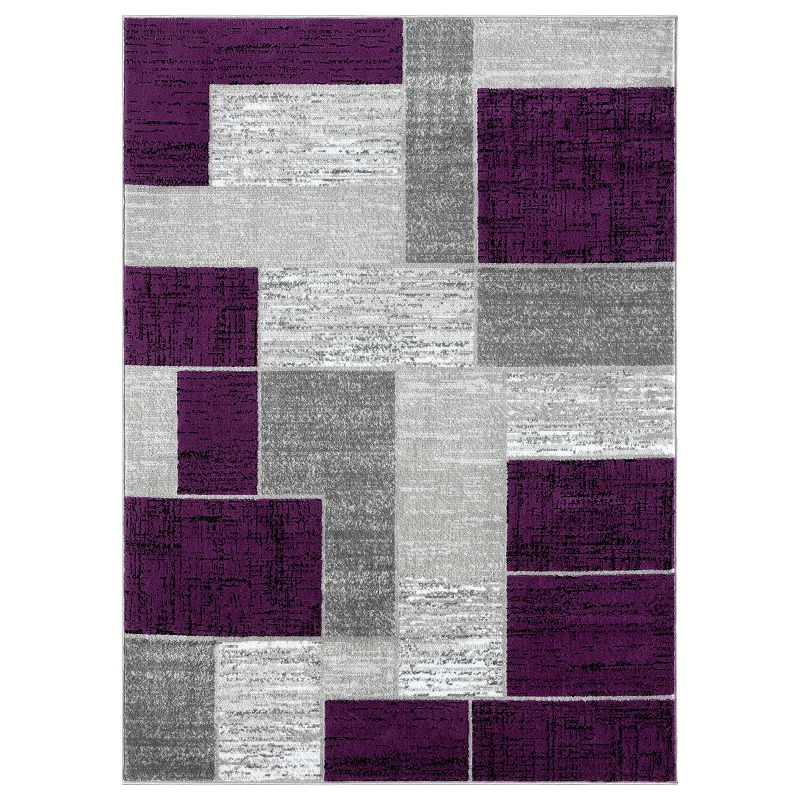 UPC 810024220342 product image for L'Baiet Verena Purple Geometric Area or Throw Rug | upcitemdb.com