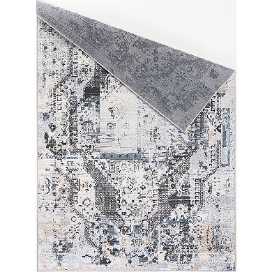 L'Baiet Anna Grey Oriental Are or Runner Rug