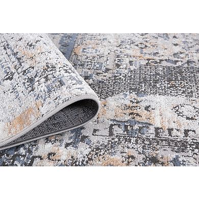 L'Baiet Anna Grey Oriental Are or Runner Rug