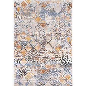L'Baiet Distressed Geometric Area Rug or Runner