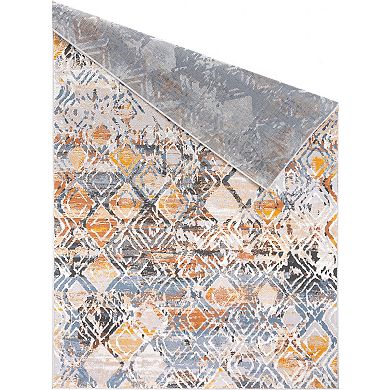 L'Baiet Distressed Geometric Area Rug or Runner
