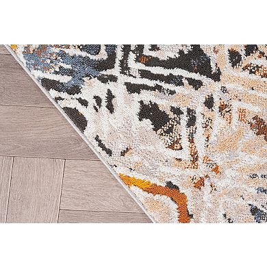 L'Baiet Distressed Geometric Area Rug or Runner