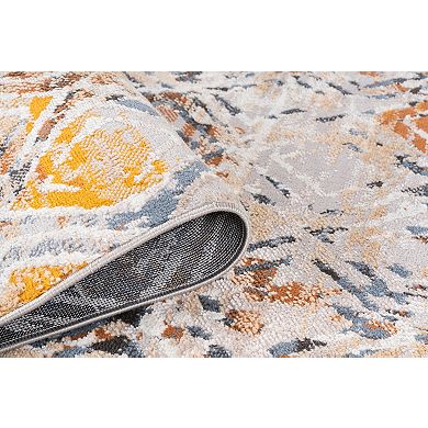L'Baiet Distressed Geometric Area Rug or Runner