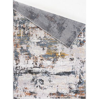 L'Baiet Elena Blue Distressed Area or Runner Rug