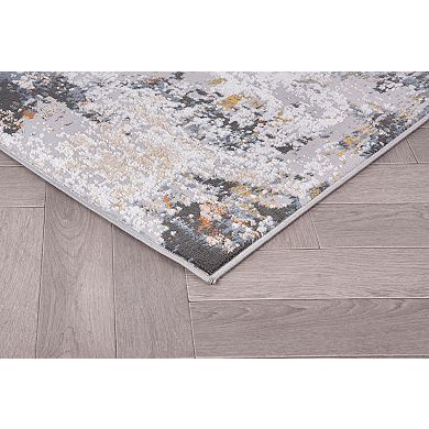 L'Baiet Elena Blue Distressed Area or Runner Rug