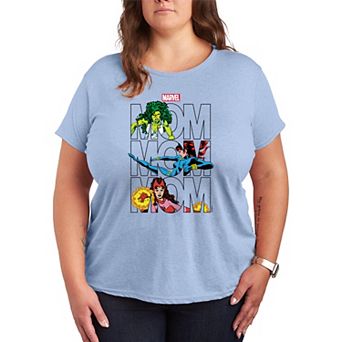 Plus Size Marvel Mom Stacked Graphic Tee