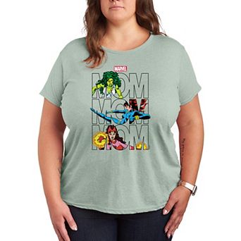 Plus Size Marvel Mom Stacked Graphic Tee