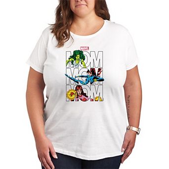 Plus Size Marvel Mom Stacked Graphic Tee