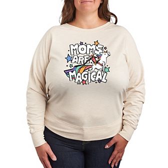 Plus Size Deadpool Moms Are Magical French Terry Long Sleeve Tee