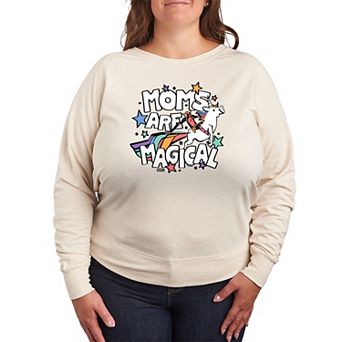 Plus Size Deadpool Moms Are Magical French Terry Long Sleeve Tee
