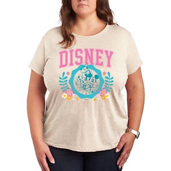 Disney's Mickey & Minnie Mouse Plus Size Spring Collegiate Graphic Tee
