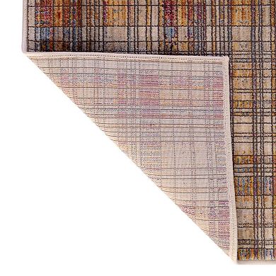 Unique Loom Tartan Deepa Throw Rug