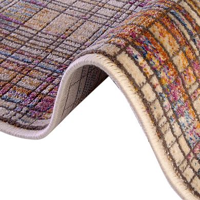 Unique Loom Tartan Deepa Throw Rug
