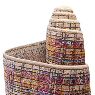 Unique Loom Tartan Deepa Throw Rug