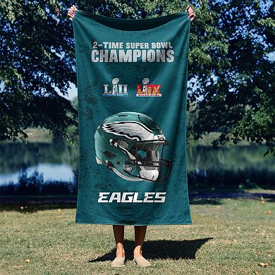 Philadelphia Eagles Super Bowl LIX Champions Beach Towel