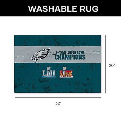 Philadelphia Eagles Super Bowl LIX Champions Machine Washable Rug