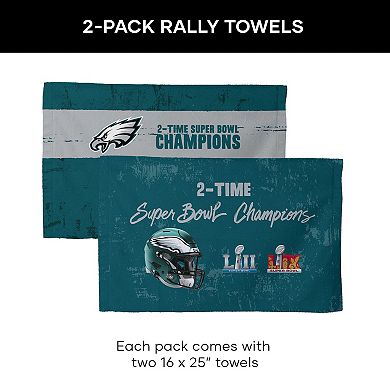 Philadelphia Eagles Super Bowl LIX Champions Fan Towel 2-Pack