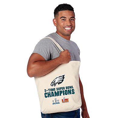 Philadelphia Eagles Super Bowl LIX Champions Overtime Canvas Tote