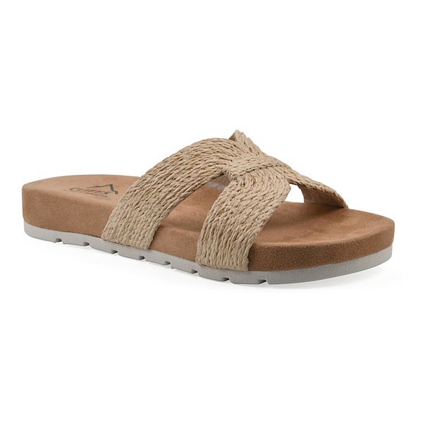 Cliffs by White Mountain Tindra Women's Slide Sandals - Natural Raffia (7)