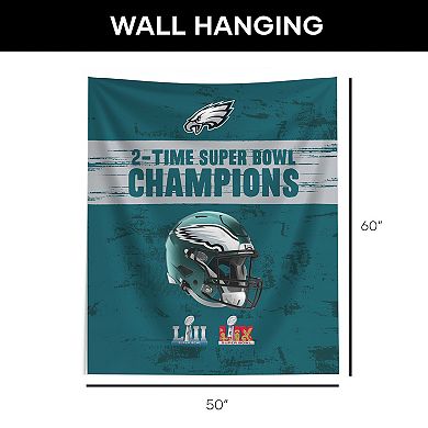 Philadelphia Eagles Super Bowl LIX Champion Legends Hanging Tapestry Wall Decor
