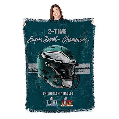Philadelphia Eagles Super Bowl LIX Champion Powerhouse Woven Tapestry