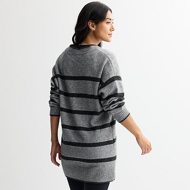 Women's Sonoma Goods For Life® Striped Tunic Cardigan