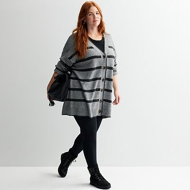 Plus Size Sonoma Goods For Life® Striped Tunic Cardigan