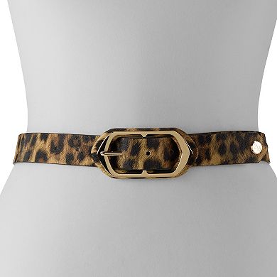 Women's Nine West Buckle Overlay Frame Pant Belt
